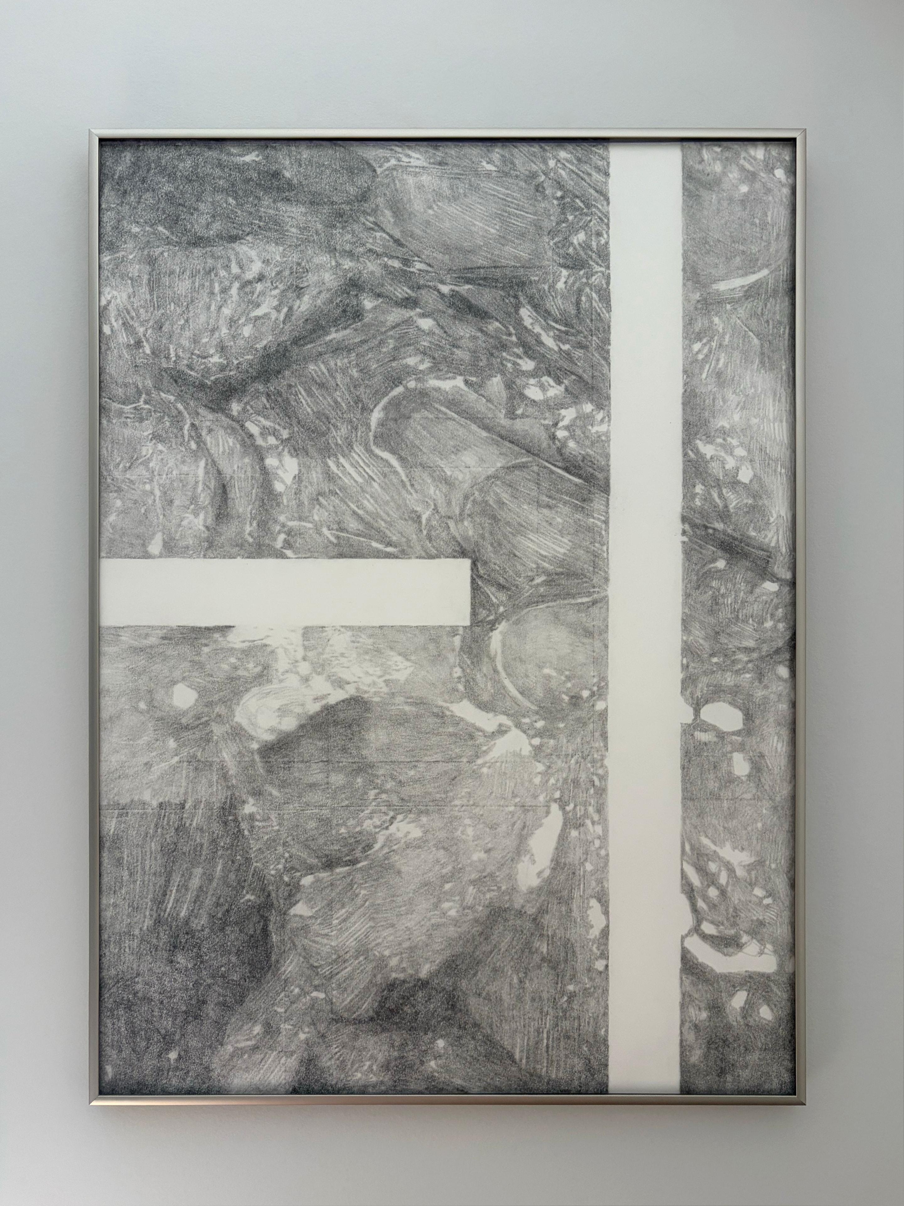 Black Willow (Colour field #2), nine-panel grid of textured transfer drawings in reds, greens, blues, and magentas on white paper, 2022