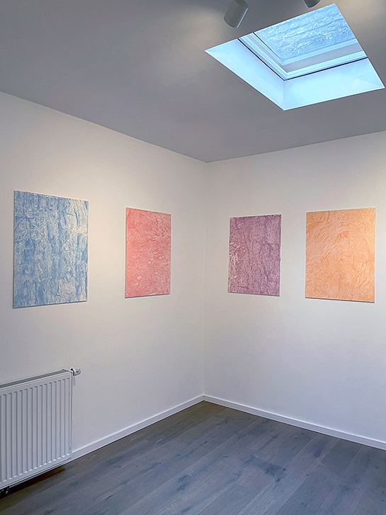 Abstract artwork installation